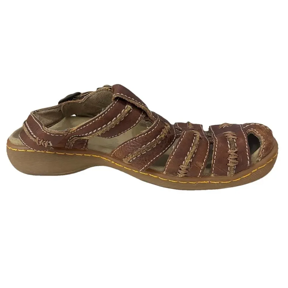 Dr. Martens Fisherman Sandals Men's Size 8 Brown Leather Vintage Y2K Buckle